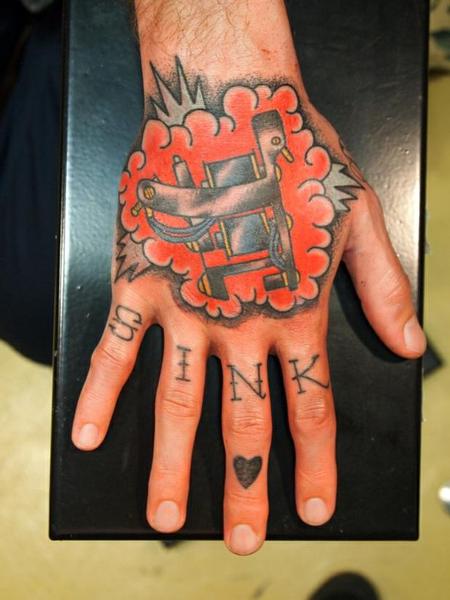Tattoos - David Chaston - tattoo machine hand tattoo