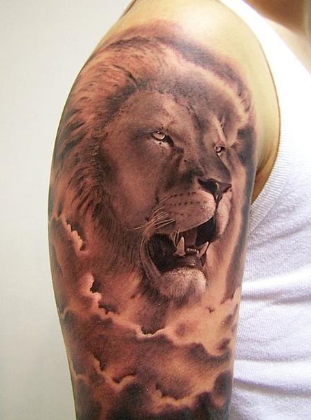 Tattoos - Lion Tattoo - 55259