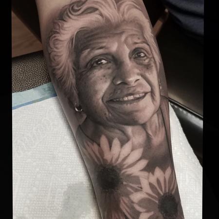 David Vega - Portrait Black and Grey Tattoo