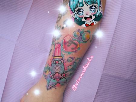 Tattoos - Cute Mermaid Lipstick Tattoo - 129456