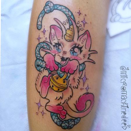 Tattoos - Cute Meowth Pokemon Tattoo - 128621