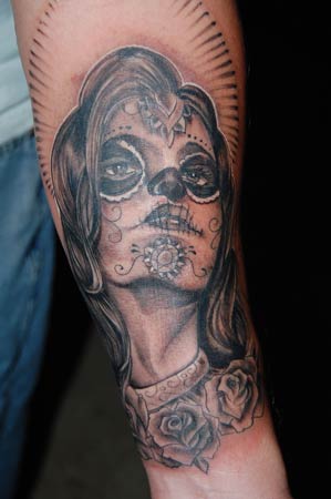 day of dead skull tattoo miami ink. tattoo face. Day of the Dead