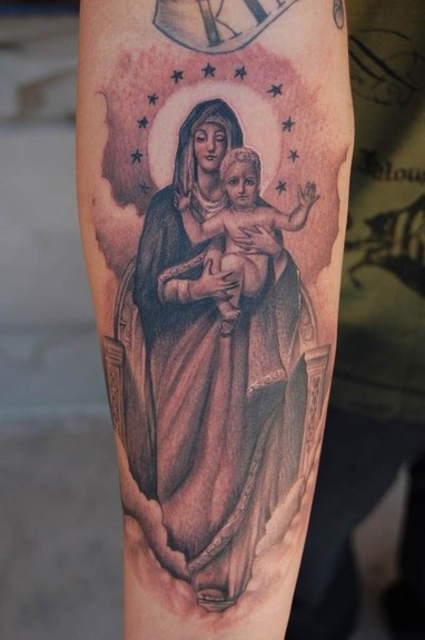 Tattoos middot; Big Gus. Virgin Mary