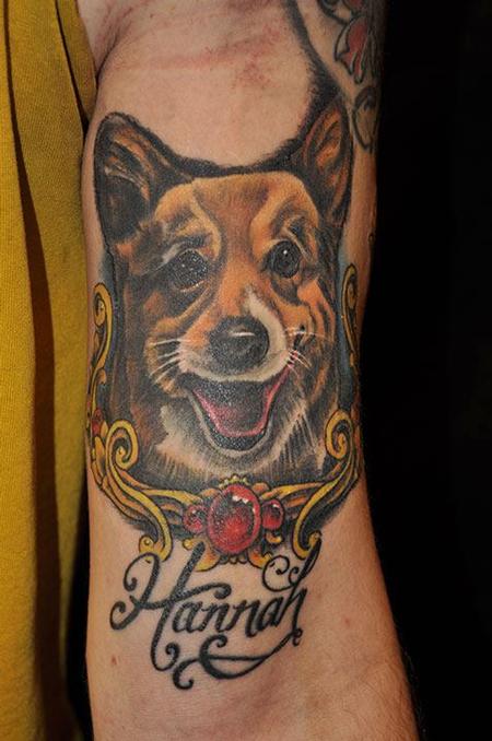 Depiction Tattoo Gallery : Tattoos : Nick Clark : Dog Tattoo