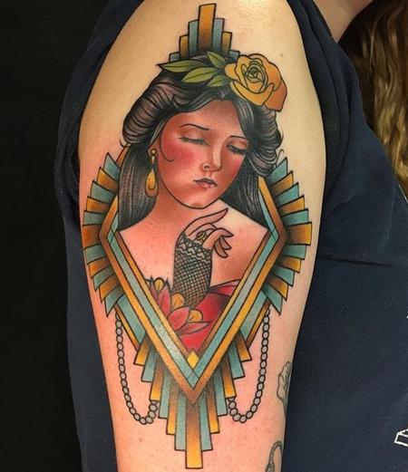 Tattoos - Art Deco Lady - 130333