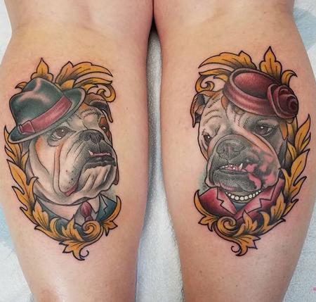 Tattoos - English Bulldog Portraits - 131784