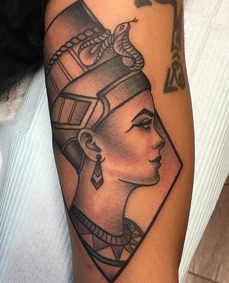 Tattoos - Egyptian lady head - 129332