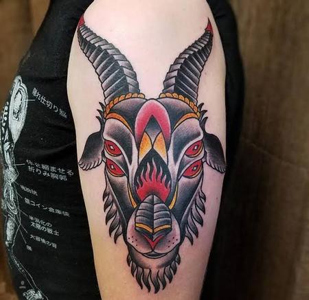 Tattoos - Goat head - 128102