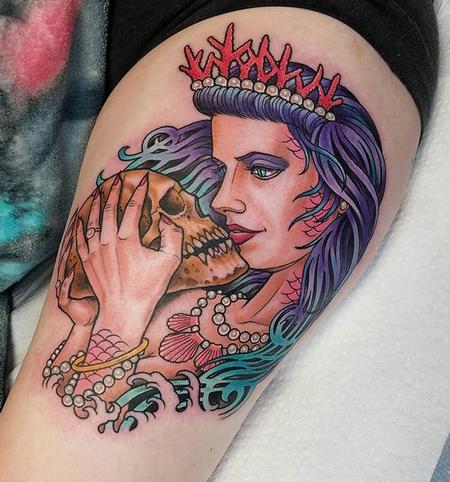 Tattoos - Mermaid w/Skull - 133257