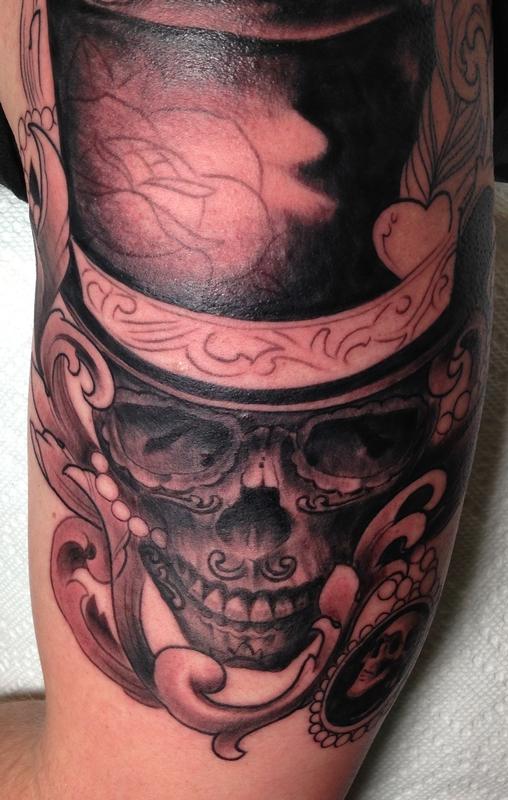 skull with top hat by mr jones tattoonow skull with top hat by mr jones tattoonow