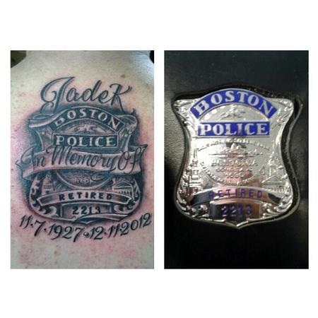 Police Badge Tattoo