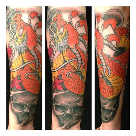 Tattoos - Dragon and Skull - 79874
