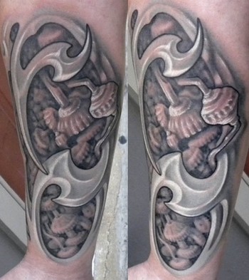 Tattoos - Rod Graybill - Biomech and gears