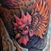tattoo galleries/ - Rooster and pelican scene