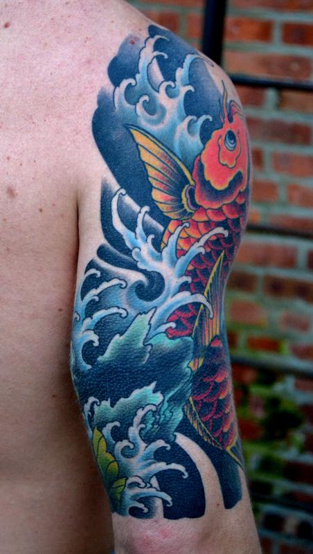 koi fish sleeve cover up by diego tattoonow koi fish sleeve cover up by diego tattoonow