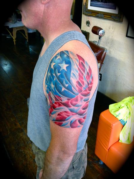 Diego - American Flag Tattoo