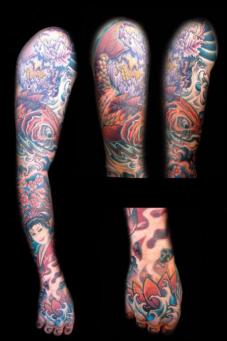Vampire sleeve tattoo cover up
