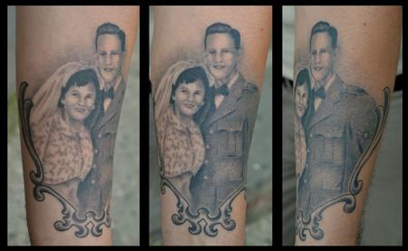 Diego - Grandparents Portrait- Black and Gray