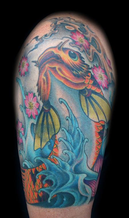 Koi Dragon Freehand  Tattoo Design Thumbnail