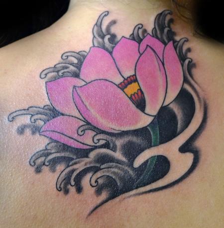 Lotus flower tattoo I love to do japanese style tattoos like this one 