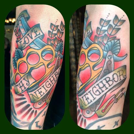 Traditional Love Tattoo on Map Tattoo   Tattoos   Diego   Love Thy Neighbor Traditional Tattoo