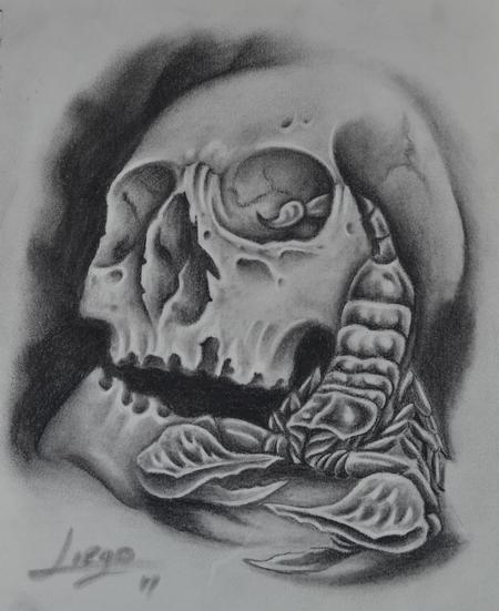 Tattoos - Charcoal on paper Sold - 60629