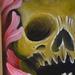 Tattoos - Skull and Peony Oil on Canvas - 60628