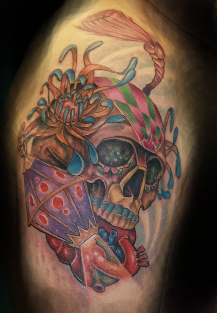 Looking for unique Douglas Billian Tattoos Japanesse Sugar skull i guess