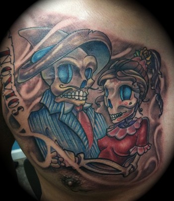 Tattoos - love day of dead style..... - 46537