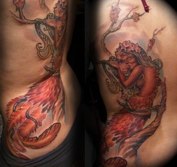 Tattoos - lady Phoenix morph - 46538