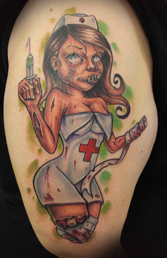 Tattoos - zombie nurse - 33119