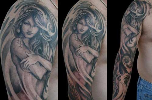 Realistic Mermaid Tattoo