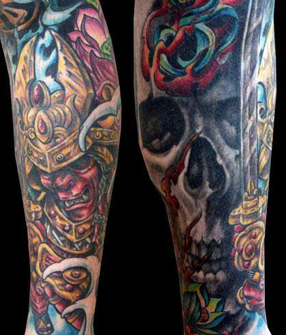 Tattoos Paolo Acuna Warrior and Skull Sleeve Tattoo Tattoos Paolo Acuna Warrior and Skull Sleeve Tattoo