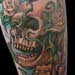 tattoo galleries/ - Realistic Skull and Roses Tattoo - 25449