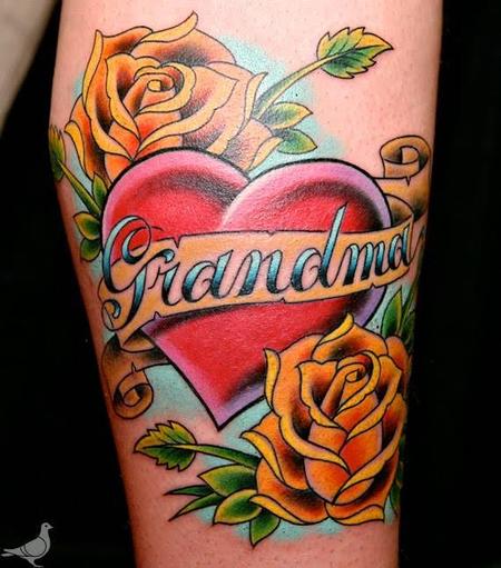 Tattoos - Color Grandma Memorial Tattoo - 115640