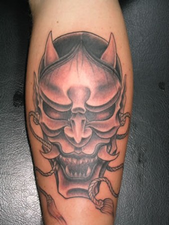 Looking for unique Tattoos Asian mask tattoo 