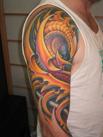 Looking for unique Tattoos Bioorganic half sleeve