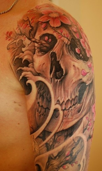 Johan Finne Skull Half Sleeve