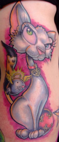 Tattoos - Cartoon tattoos - zeta and her toy