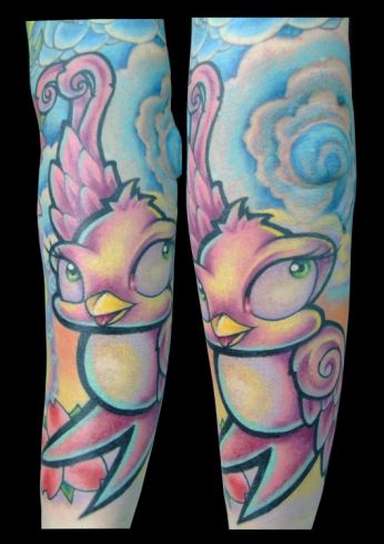 Tattoos - Cartoon tattoos - cute half sleeve