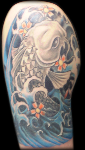 koi fish sleeve tattoo