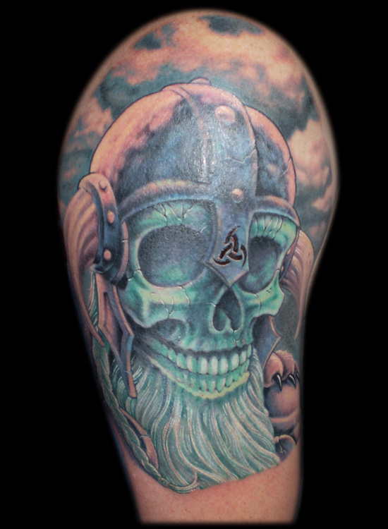 Viking skull coverup It took me some time to get this one just right