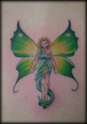 Tattoos - Fantasy Fairy tattoos - Tiny Fairy - 3.25