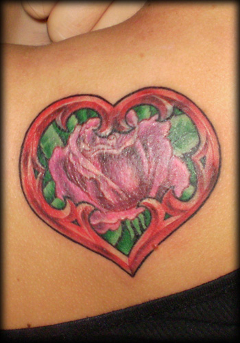 Heart Tattoos, Flower Rose