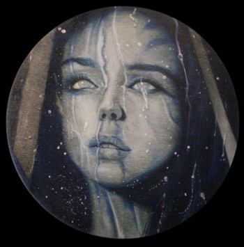 Eddie Loven - Eyes - Colored pencil on wood