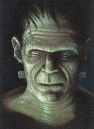 Eddie Loven - Frankenstein - In progress Oil on canvas 12