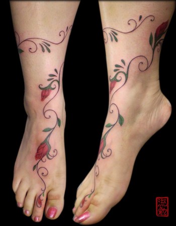 Tattoos Nature Floral Foot Design 2 Hours