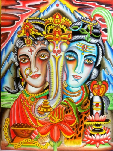 Tattoos - Shiva, Ganesha, Paravati - 52693
