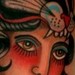 tattoo galleries/ - Panther Head on a head - 52687