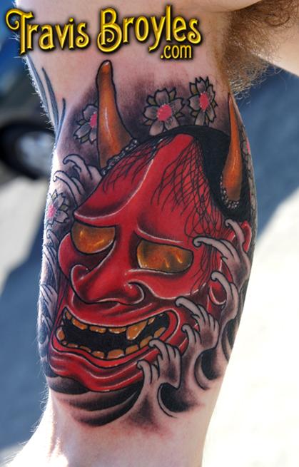 Japanese Hanya Mask Tattoo